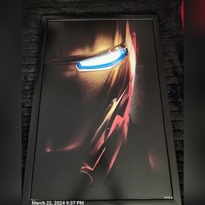 Ironman poster with black frame.